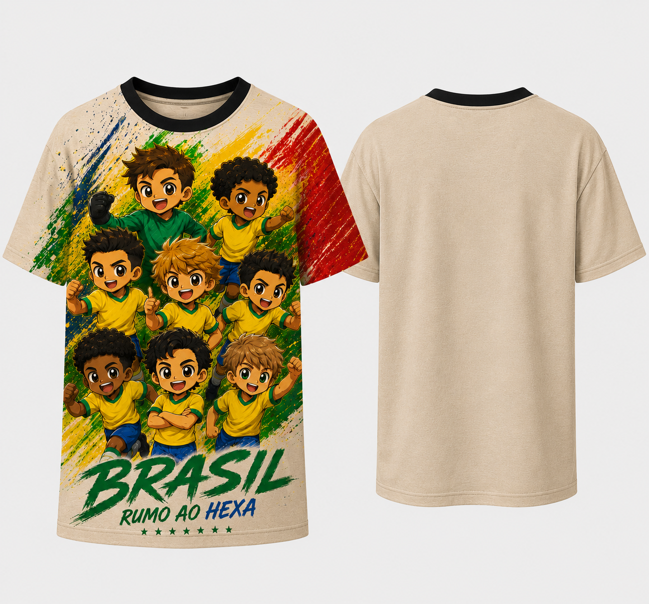 Oversize t-shirt chibi brazil