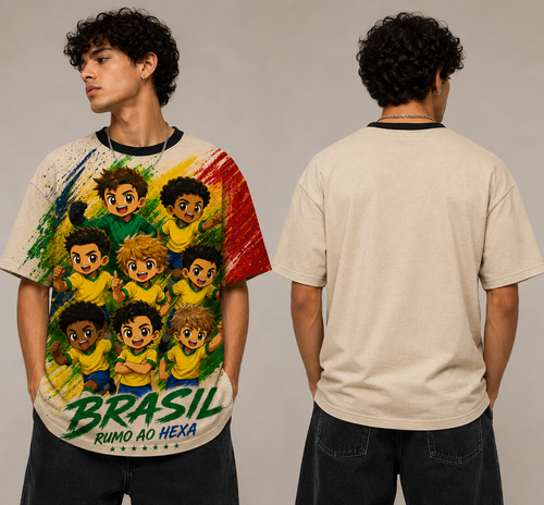 Oversize t-shirt chibi brazil