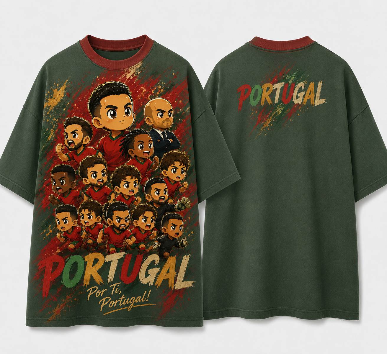 Oversized t-shirt chibi Portugal